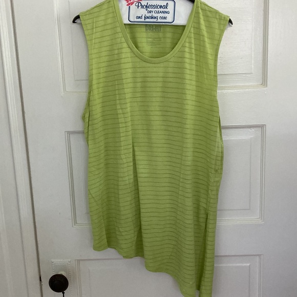 Nike Women's striped green muscle tank with bias cut knot-style size Large - Picture 5 of 5
